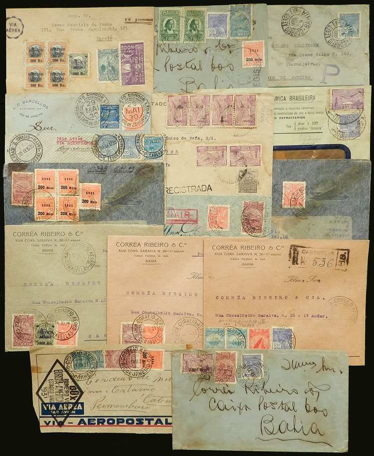 Lot 530 - brazil postal history -  Guillermo Jalil - Philatino Auction # 2419 WORLDWIDE + ARGENTINA: Special May auction