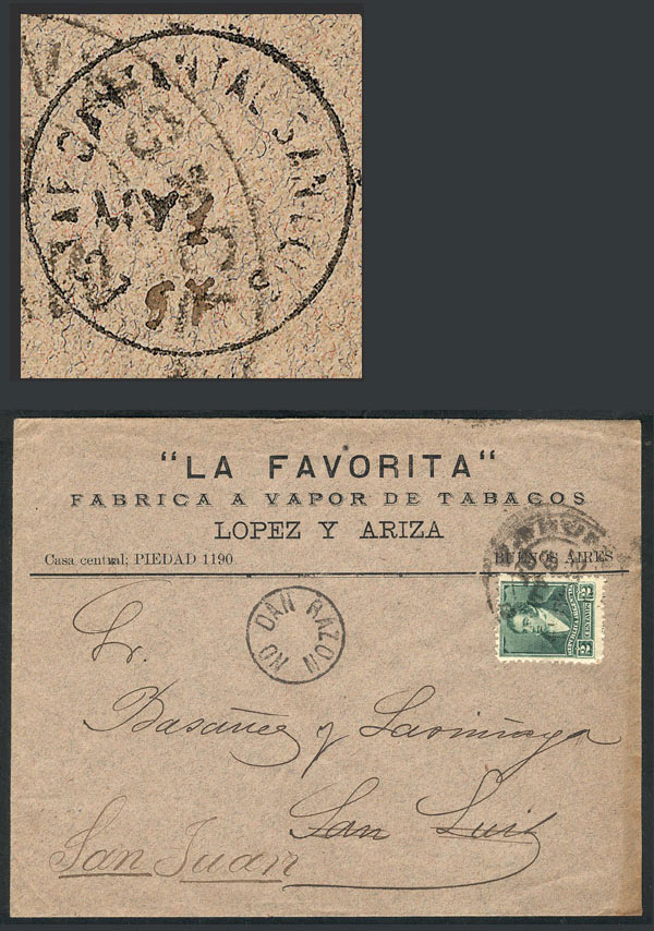 Lot 210 - Argentina postal history - Guillermo Jalil - Philatino Auction # 2419 WORLDWIDE + ARGENTINA: Special May auction Lot 210 - Argentina postal history - Guillermo Jalil - Philatino Auction # 2419 WORLDWIDE + ARGENTINA: Special May auction