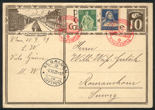 Lot 1456 - Switzerland postal history -  Guillermo Jalil - Philatino Auction # 2419 WORLDWIDE + ARGENTINA: Special May auction