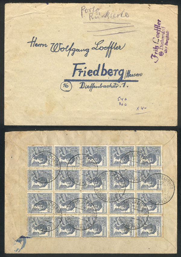 Lot 73 - germany postal history - Guillermo Jalil - Philatino Auction # 2419 WORLDWIDE + ARGENTINA: Special May auction Lot 73 - germany postal history - Guillermo Jalil - Philatino Auction # 2419 WORLDWIDE + ARGENTINA: Special May auction