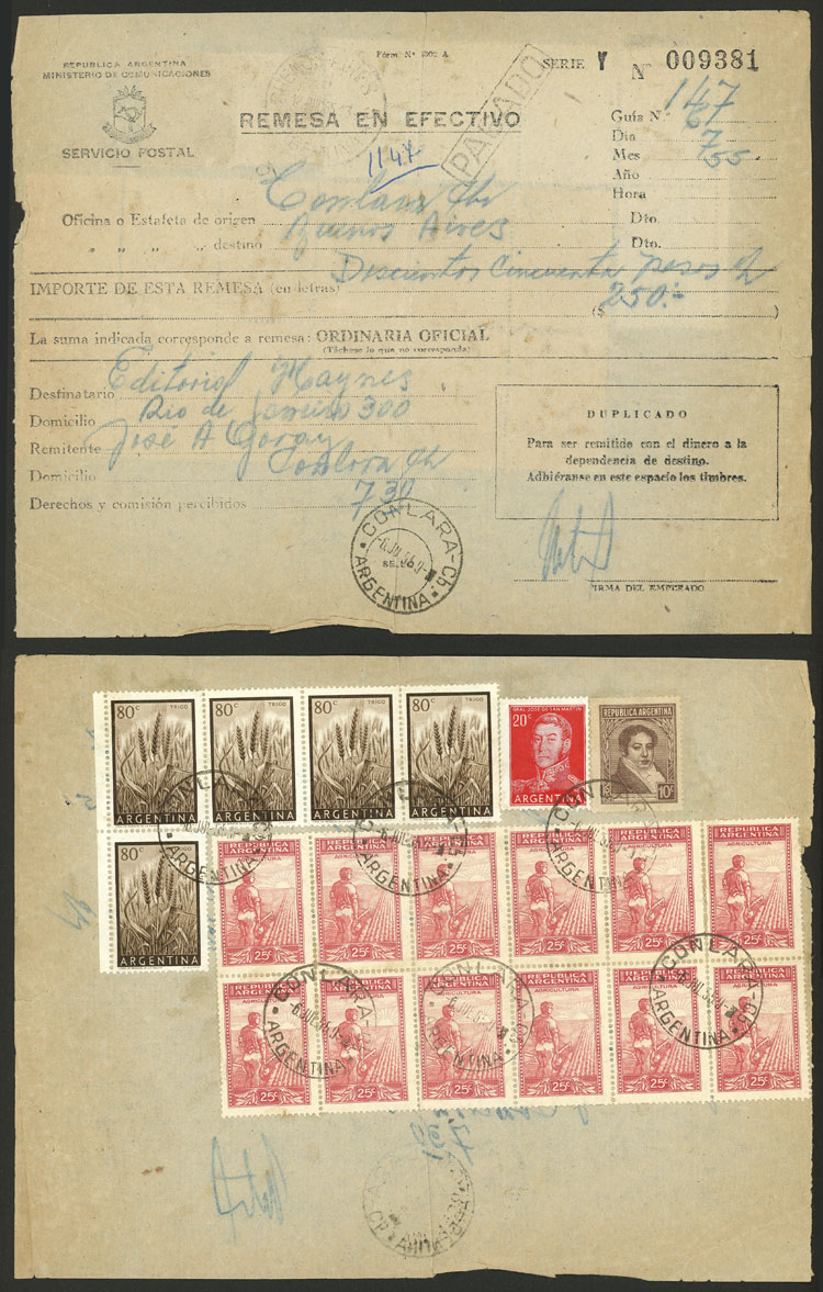 Lot 194 - Argentina postal history -  Guillermo Jalil - Philatino Auction # 2420 ARGENTINA: Special June auction