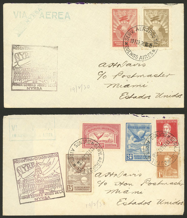 Lot 202 - Argentina POSTAL HISTORY - AIRMAIL - Guillermo Jalil - Philatino Auction # 2420 ARGENTINA: Special June auction Lot 202 - Argentina POSTAL HISTORY - AIRMAIL - Guillermo Jalil - Philatino Auction # 2420 ARGENTINA: Special June auction