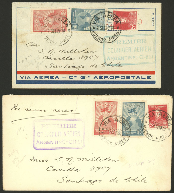 Lot 197 - Argentina POSTAL HISTORY - AIRMAIL -  Guillermo Jalil - Philatino Auction # 2420 ARGENTINA: Special June auction