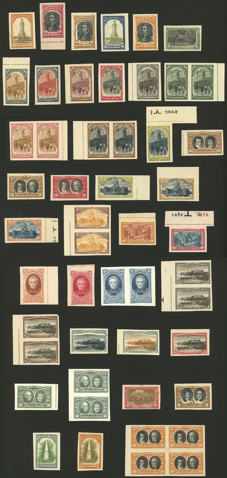 Lot 85 - Argentina general issues -  Guillermo Jalil - Philatino Auction # 2420 ARGENTINA: Special June auction