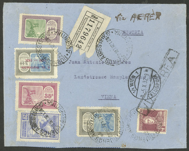 Lot 208 - Argentina POSTAL HISTORY - FLIGHTS - Guillermo Jalil - Philatino Auction # 2420 ARGENTINA: Special June auction Lot 208 - Argentina POSTAL HISTORY - FLIGHTS - Guillermo Jalil - Philatino Auction # 2420 ARGENTINA: Special June auction