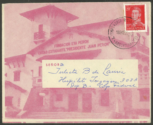 Lot 192 - Argentina postal history -  Guillermo Jalil - Philatino Auction # 2420 ARGENTINA: Special June auction