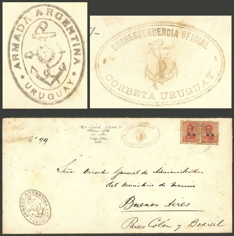 Lot 167 - Argentina official stamps - postal history -  Guillermo Jalil - Philatino Auction # 2420 ARGENTINA: Special June auction