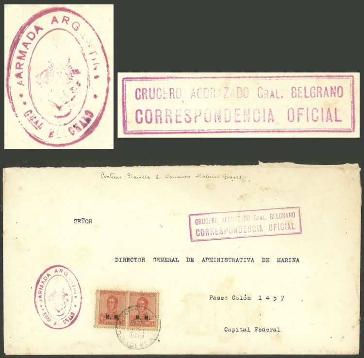 Lot 168 - Argentina official stamps - postal history -  Guillermo Jalil - Philatino Auction # 2420 ARGENTINA: Special June auction