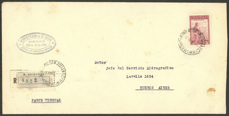 Lot 188 - Argentina postal history -  Guillermo Jalil - Philatino Auction # 2420 ARGENTINA: Special June auction
