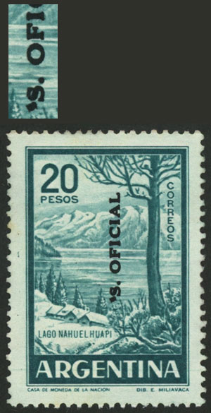 Lot 1281 - Argentina official stamps -  Guillermo Jalil - Philatino Auction # 2422 ARGENTINA: Great general auction with very low starts!