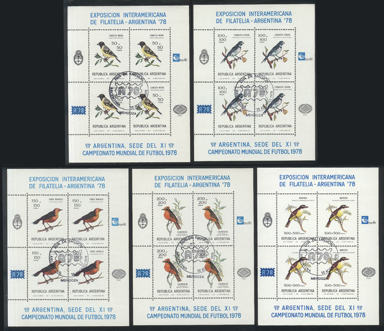 Lot 1135 - Argentina souvenir sheets -  Guillermo Jalil - Philatino Auction # 2422 ARGENTINA: Great general auction with very low starts!