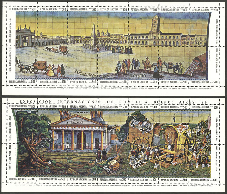 Lot 1138 - Argentina souvenir sheets -  Guillermo Jalil - Philatino Auction # 2422 ARGENTINA: Great general auction with very low starts!