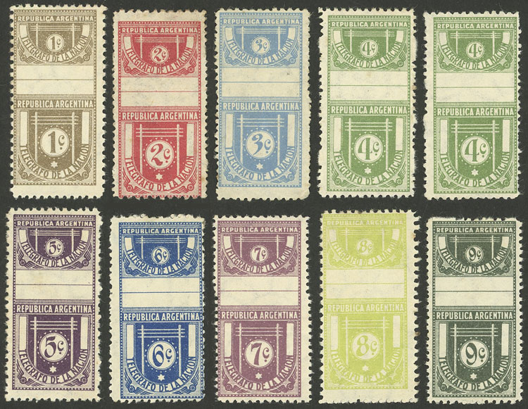 Lot 1306 - Argentina telegraph stamps - Guillermo Jalil - Philatino Auction # 2422 ARGENTINA: Great general auction with very low starts! Lot 1306 - Argentina telegraph stamps - Guillermo Jalil - Philatino Auction # 2422 ARGENTINA: Great general auction with very low starts!