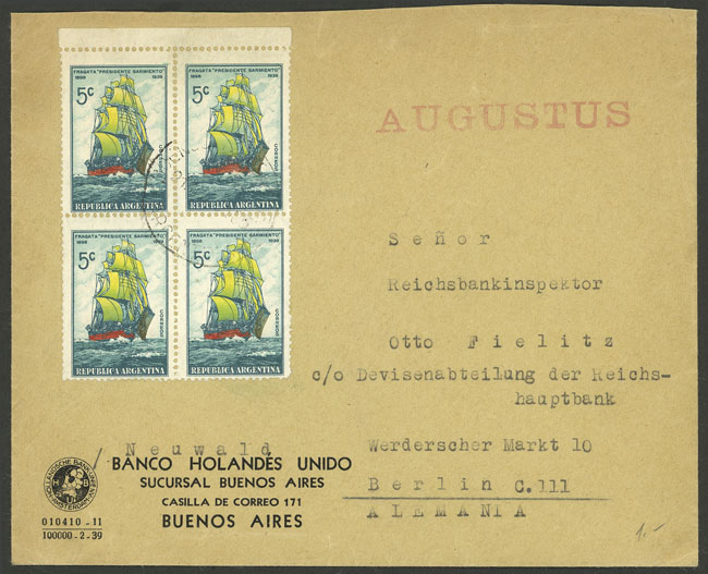 Lot 1569 - Argentina postal history - Guillermo Jalil - Philatino Auction # 2422 ARGENTINA: Great general auction with very low starts! Lot 1569 - Argentina postal history - Guillermo Jalil - Philatino Auction # 2422 ARGENTINA: Great general auction with very low starts!