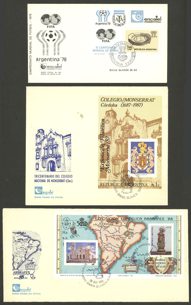 Lot 1134 - Argentina souvenir sheets -  Guillermo Jalil - Philatino Auction # 2422 ARGENTINA: Great general auction with very low starts!