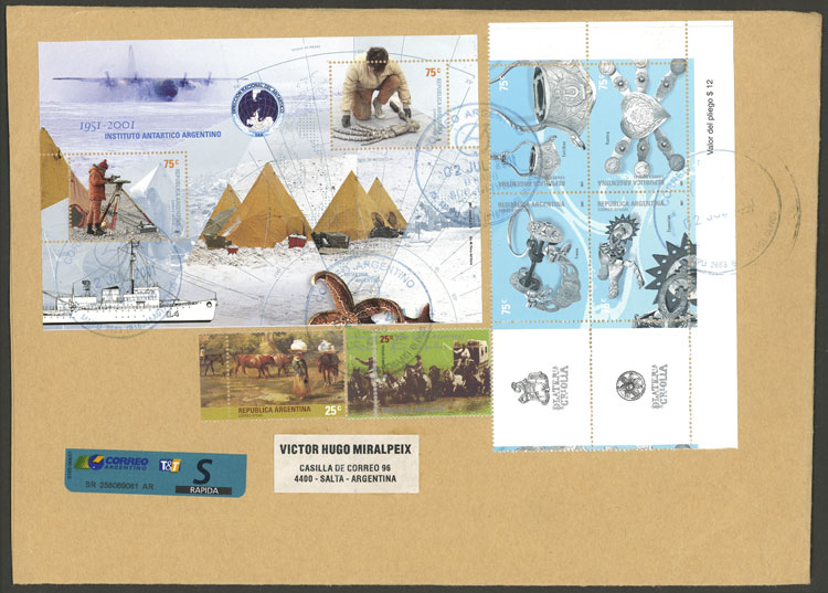 Lot 1179 - Argentina souvenir sheets -  Guillermo Jalil - Philatino Auction # 2422 ARGENTINA: Great general auction with very low starts!