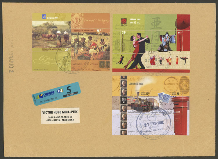 Lot 1172 - Argentina souvenir sheets - Guillermo Jalil - Philatino Auction # 2422 ARGENTINA: Great general auction with very low starts! Lot 1172 - Argentina souvenir sheets - Guillermo Jalil - Philatino Auction # 2422 ARGENTINA: Great general auction with very low starts!