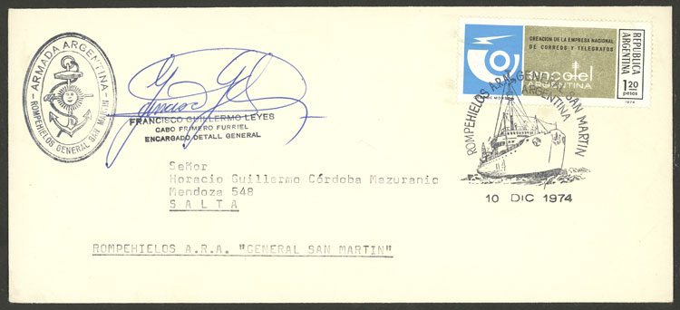 Lot 10 - argentine antarctica postal history - Guillermo Jalil - Philatino Auction # 2422 ARGENTINA: Great general auction with very low starts! Lot 10 - argentine antarctica postal history - Guillermo Jalil - Philatino Auction # 2422 ARGENTINA: Great general auction with very low starts!