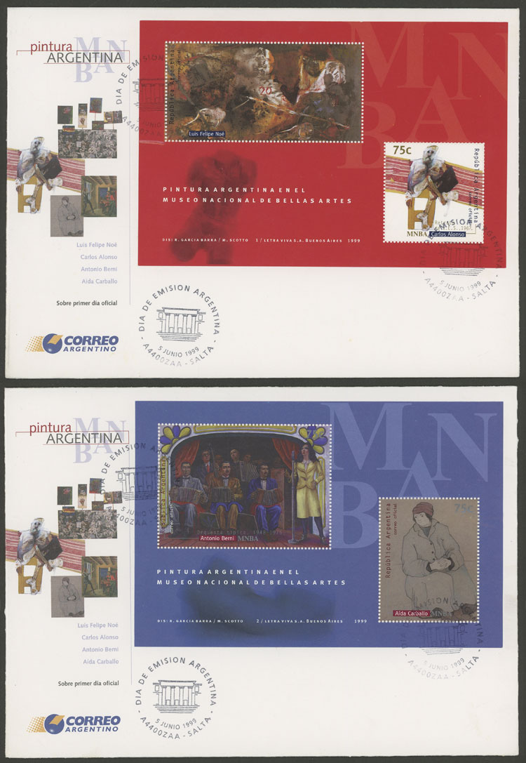 Lot 1167 - Argentina souvenir sheets - Guillermo Jalil - Philatino Auction # 2422 ARGENTINA: Great general auction with very low starts! Lot 1167 - Argentina souvenir sheets - Guillermo Jalil - Philatino Auction # 2422 ARGENTINA: Great general auction with very low starts!