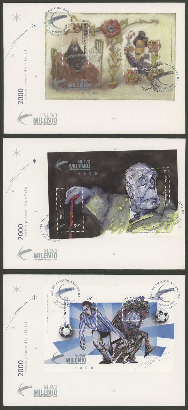Lot 1169 - Argentina souvenir sheets - Guillermo Jalil - Philatino Auction # 2422 ARGENTINA: Great general auction with very low starts! Lot 1169 - Argentina souvenir sheets - Guillermo Jalil - Philatino Auction # 2422 ARGENTINA: Great general auction with very low starts!