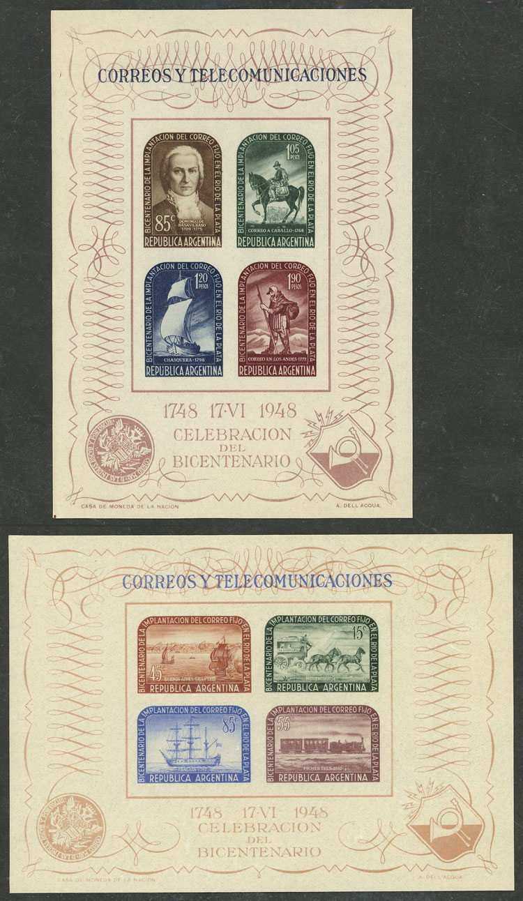 Lot 1126 - Argentina souvenir sheets -  Guillermo Jalil - Philatino Auction # 2422 ARGENTINA: Great general auction with very low starts!