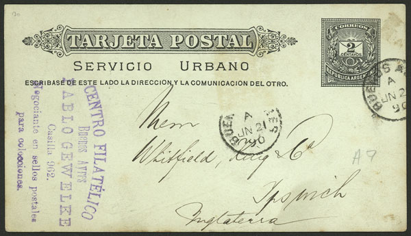 Lot 1419 - Argentina Postal stationery -  Guillermo Jalil - Philatino Auction # 2422 ARGENTINA: Great general auction with very low starts!