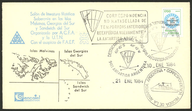 Lot 12 - argentine antarctica postal history - Guillermo Jalil - Philatino Auction # 2422 ARGENTINA: Great general auction with very low starts! Lot 12 - argentine antarctica postal history - Guillermo Jalil - Philatino Auction # 2422 ARGENTINA: Great general auction with very low starts!