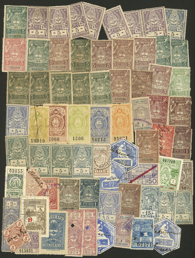 Lot 1661 - Argentina revenue stamps - Guillermo Jalil - Philatino Auction # 2422 ARGENTINA: Great general auction with very low starts! Lot 1661 - Argentina revenue stamps - Guillermo Jalil - Philatino Auction # 2422 ARGENTINA: Great general auction with very low starts!