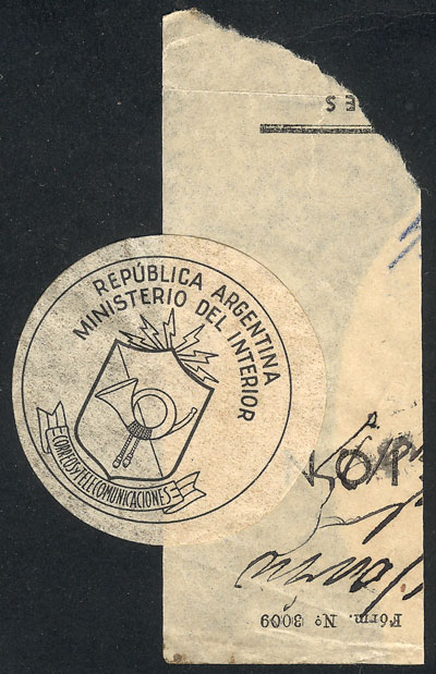 Lot 1312 - Argentina telegraph seals - Guillermo Jalil - Philatino Auction # 2422 ARGENTINA: Great general auction with very low starts! Lot 1312 - Argentina telegraph seals - Guillermo Jalil - Philatino Auction # 2422 ARGENTINA: Great general auction with very low starts!