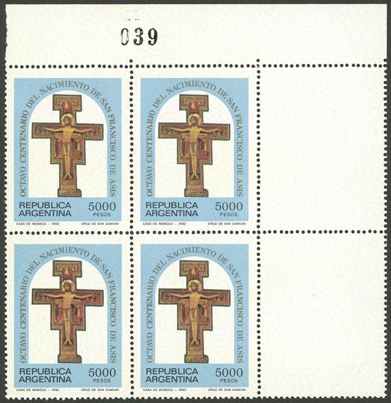 Lot 1018 - Argentina general issues -  Guillermo Jalil - Philatino Auction # 2425 ARGENTINA: Super-economy auction with many interesting lots with VERY LOW PRICES!