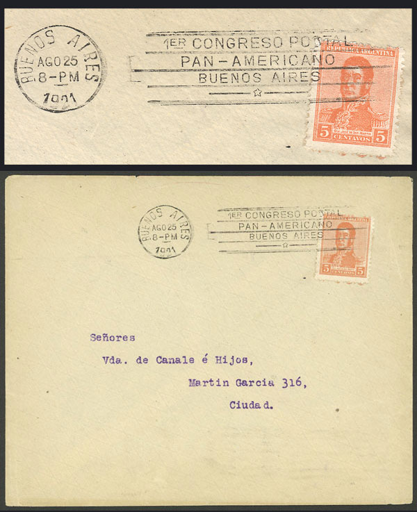 Lot 1307 - Argentina postal history -  Guillermo Jalil - Philatino Auction # 2425 ARGENTINA: Super-economy auction with many interesting lots with VERY LOW PRICES!
