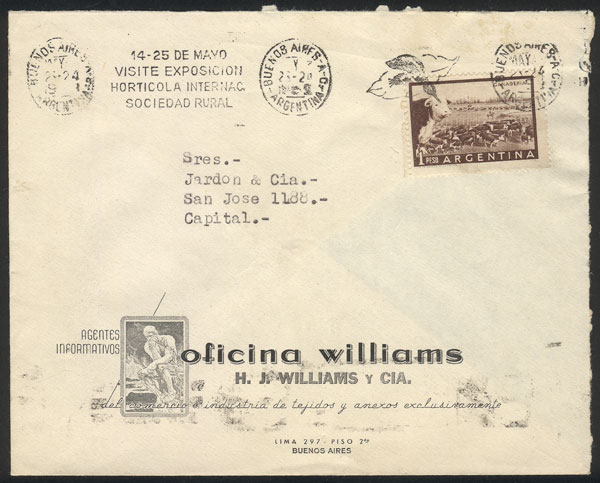 Lot 1340 - Argentina postal history -  Guillermo Jalil - Philatino Auction # 2425 ARGENTINA: Super-economy auction with many interesting lots with VERY LOW PRICES!