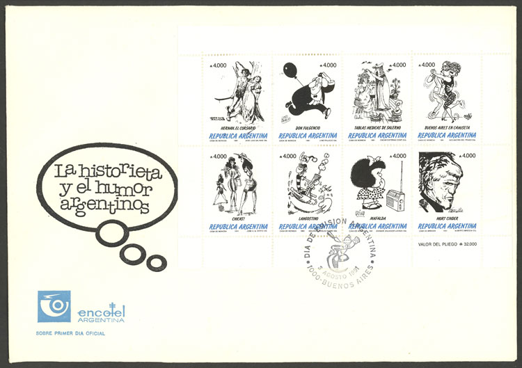 Lot 1165 - Argentina souvenir sheets - Guillermo Jalil - Philatino Auction # 2425 ARGENTINA: Super-economy auction with many interesting lots with VERY LOW PRICES! Lot 1165 - Argentina souvenir sheets - Guillermo Jalil - Philatino Auction # 2425 ARGENTINA: Super-economy auction with many interesting lots with VERY LOW PRICES!