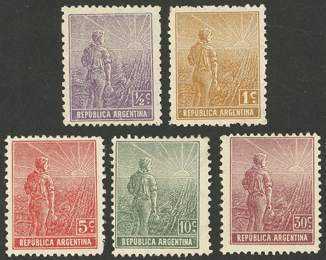 Lot 487 - Argentina general issues -  Guillermo Jalil - Philatino Auction # 2425 ARGENTINA: Super-economy auction with many interesting lots with VERY LOW PRICES!