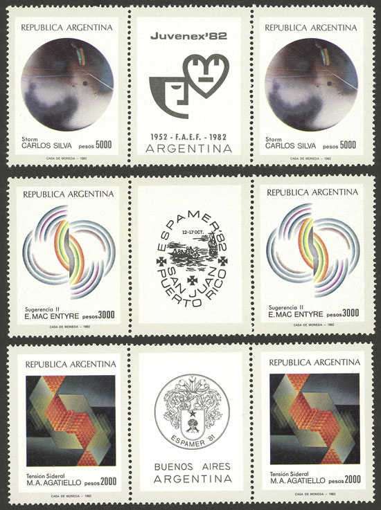 Lot 1014 - Argentina general issues -  Guillermo Jalil - Philatino Auction # 2425 ARGENTINA: Super-economy auction with many interesting lots with VERY LOW PRICES!