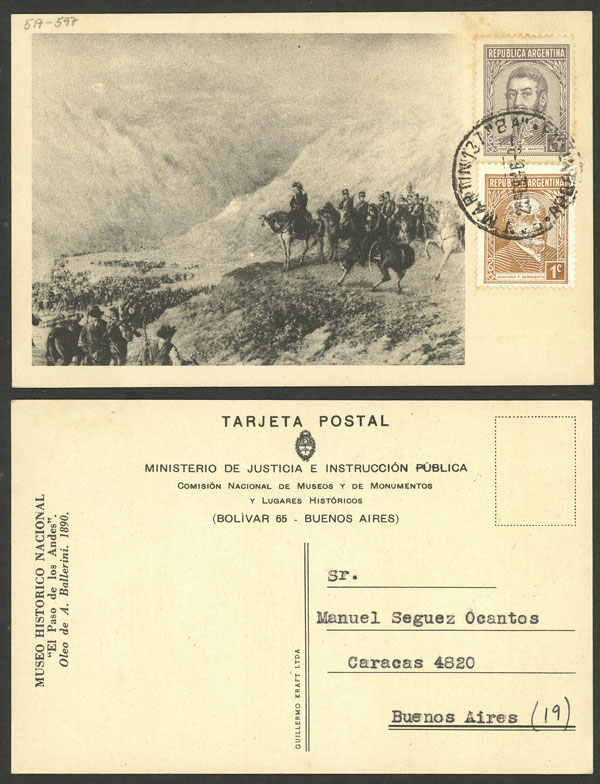Lot 1323 - Argentina postal history -  Guillermo Jalil - Philatino Auction # 2425 ARGENTINA: Super-economy auction with many interesting lots with VERY LOW PRICES!