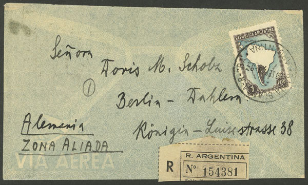 Lot 1333 - Argentina postal history -  Guillermo Jalil - Philatino Auction # 2425 ARGENTINA: Super-economy auction with many interesting lots with VERY LOW PRICES!