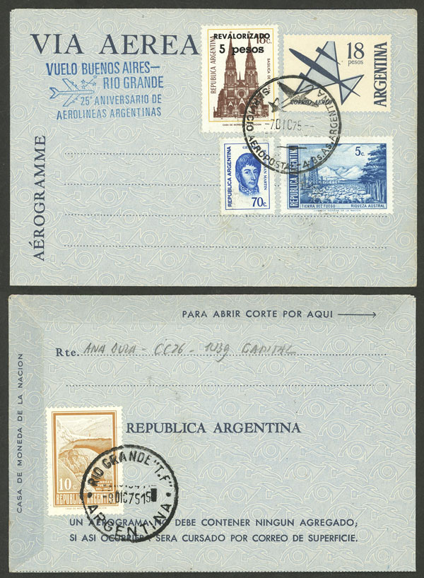 Lot 1357 - Argentina postal history -  Guillermo Jalil - Philatino Auction # 2425 ARGENTINA: Super-economy auction with many interesting lots with VERY LOW PRICES!