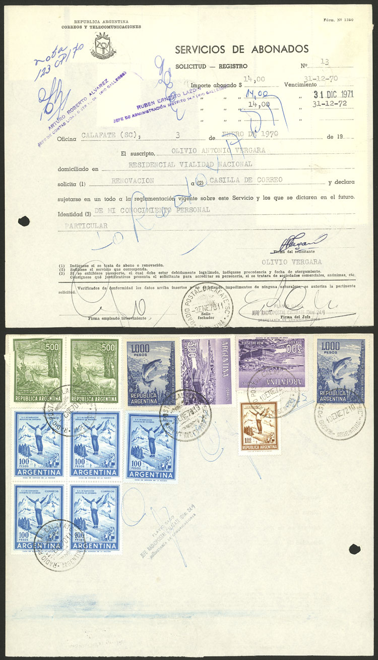 Lot 1356 - Argentina postal history -  Guillermo Jalil - Philatino Auction # 2425 ARGENTINA: Super-economy auction with many interesting lots with VERY LOW PRICES!