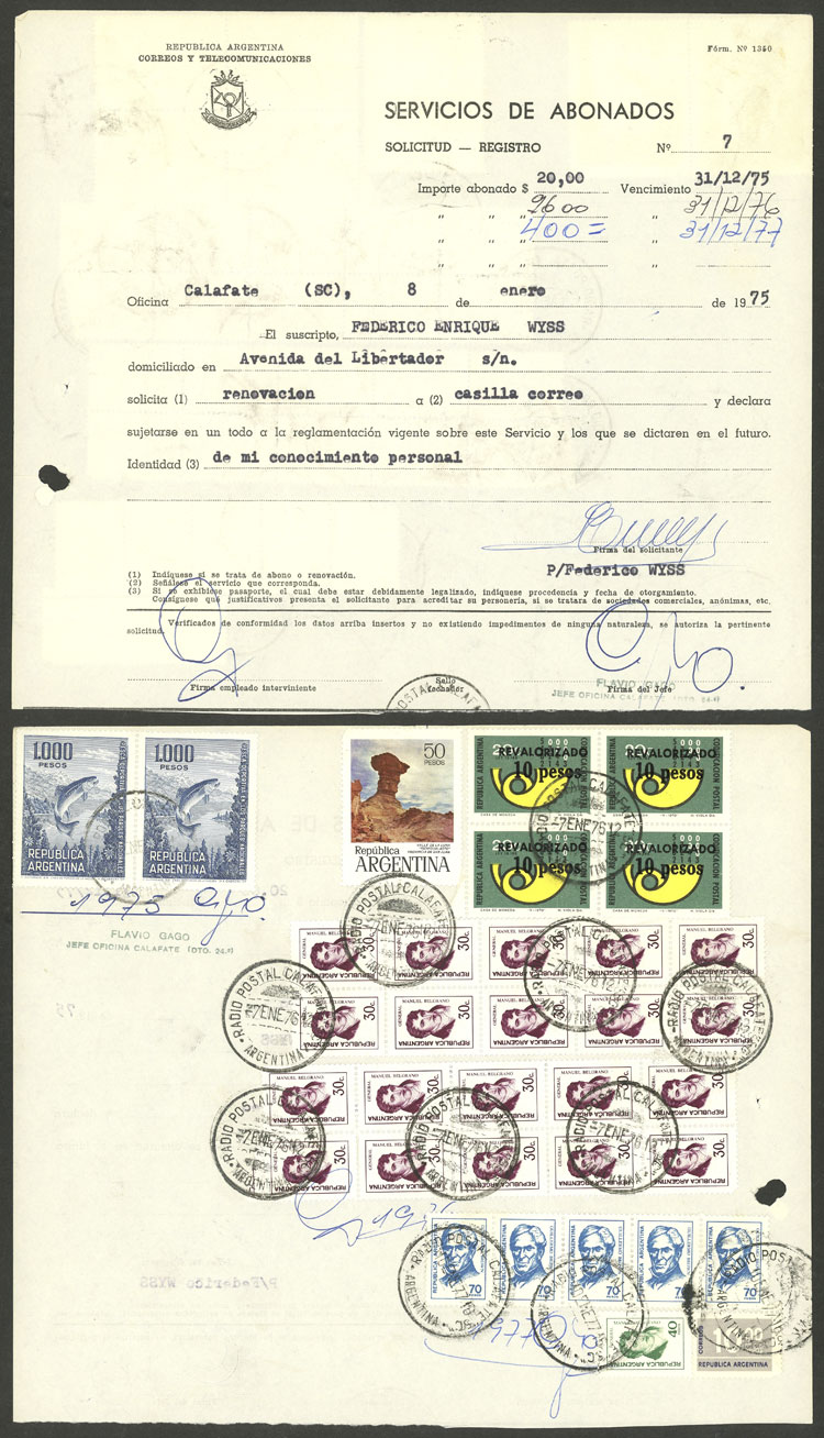 Lot 1358 - Argentina postal history -  Guillermo Jalil - Philatino Auction # 2425 ARGENTINA: Super-economy auction with many interesting lots with VERY LOW PRICES!