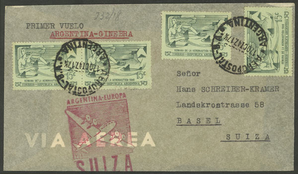 Lot 1330 - Argentina postal history -  Guillermo Jalil - Philatino Auction # 2425 ARGENTINA: Super-economy auction with many interesting lots with VERY LOW PRICES!