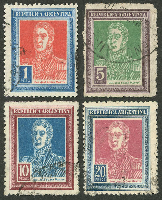 Lot 571 - Argentina general issues -  Guillermo Jalil - Philatino Auction # 2425 ARGENTINA: Super-economy auction with many interesting lots with VERY LOW PRICES!