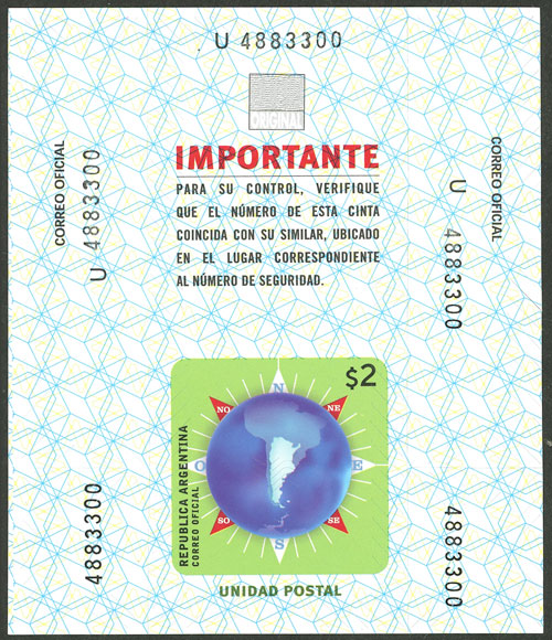 Lot 1250 - Argentina parcel post seals - Guillermo Jalil - Philatino Auction # 2425 ARGENTINA: Super-economy auction with many interesting lots with VERY LOW PRICES! Lot 1250 - Argentina parcel post seals - Guillermo Jalil - Philatino Auction # 2425 ARGENTINA: Super-economy auction with many interesting lots with VERY LOW PRICES!