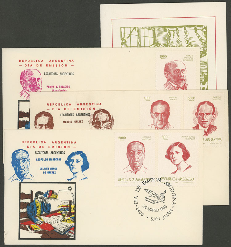 Lot 1020 - Argentina general issues -  Guillermo Jalil - Philatino Auction # 2425 ARGENTINA: Super-economy auction with many interesting lots with VERY LOW PRICES!