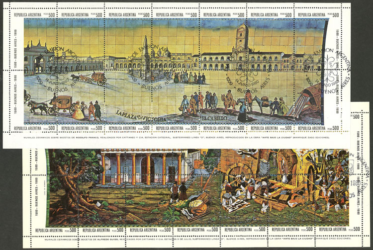 Lot 1148 - Argentina souvenir sheets - Guillermo Jalil - Philatino Auction # 2425 ARGENTINA: Super-economy auction with many interesting lots with VERY LOW PRICES! Lot 1148 - Argentina souvenir sheets - Guillermo Jalil - Philatino Auction # 2425 ARGENTINA: Super-economy auction with many interesting lots with VERY LOW PRICES!