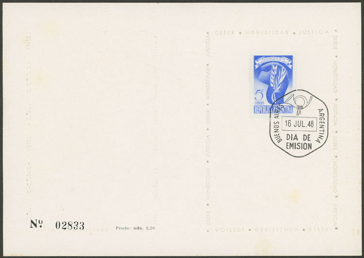 Lot 810 - Argentina general issues -  Guillermo Jalil - Philatino Auction # 2425 ARGENTINA: Super-economy auction with many interesting lots with VERY LOW PRICES!