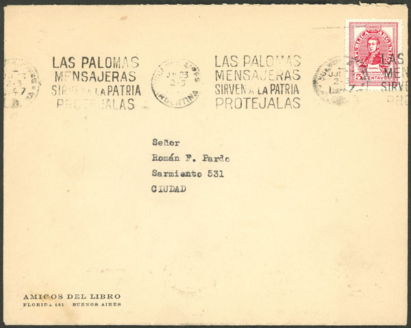 Lot 1328 - Argentina postal history -  Guillermo Jalil - Philatino Auction # 2425 ARGENTINA: Super-economy auction with many interesting lots with VERY LOW PRICES!