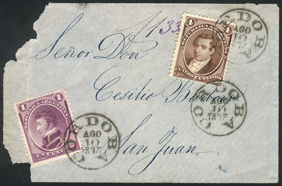 Lot 1265 - Argentina postal history -  Guillermo Jalil - Philatino Auction # 2425 ARGENTINA: Super-economy auction with many interesting lots with VERY LOW PRICES!
