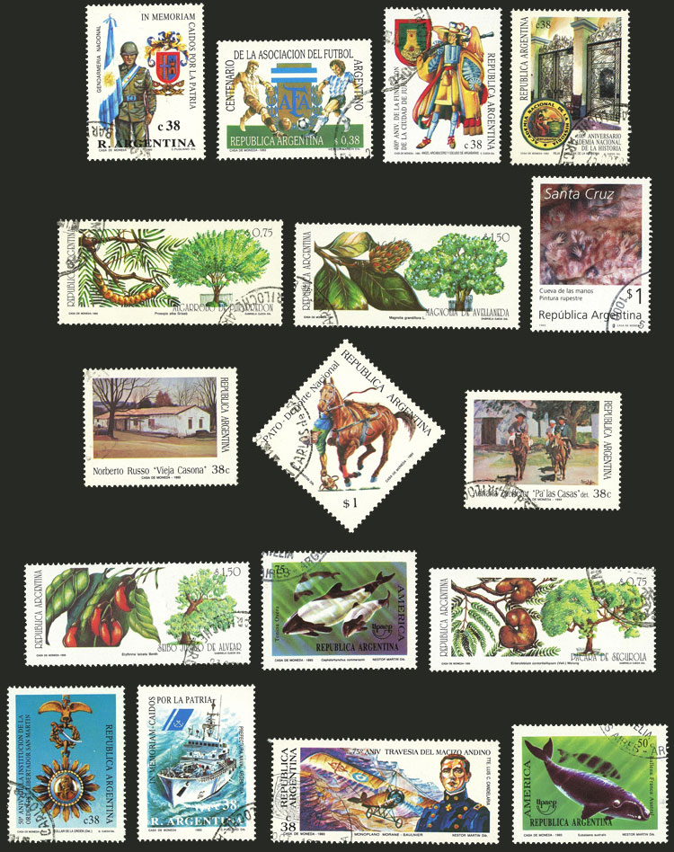 Lot 649 - Argentina general issues -  Guillermo Jalil - Philatino Auction # 2430 ARGENTINA: Very good selection of varied material (including rarities), with very convenient starts!