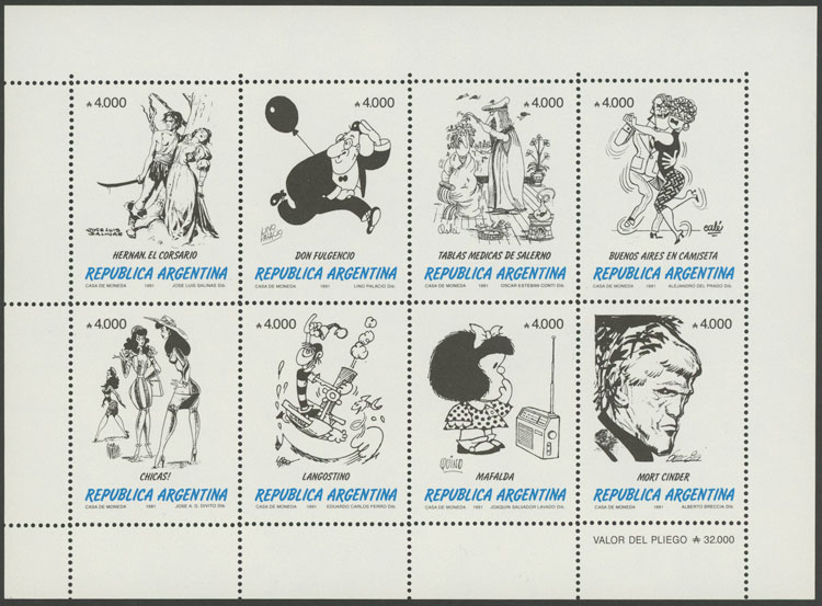 Lot 724 - Argentina souvenir sheets -  Guillermo Jalil - Philatino Auction # 2430 ARGENTINA: Very good selection of varied material (including rarities), with very convenient starts!